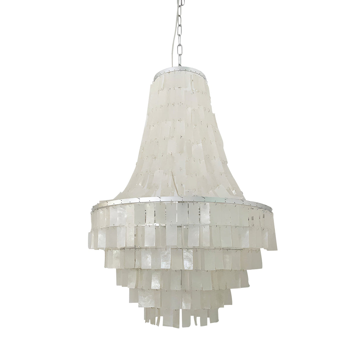 Boho Shell Tiered Chandelier, Coastal Decor