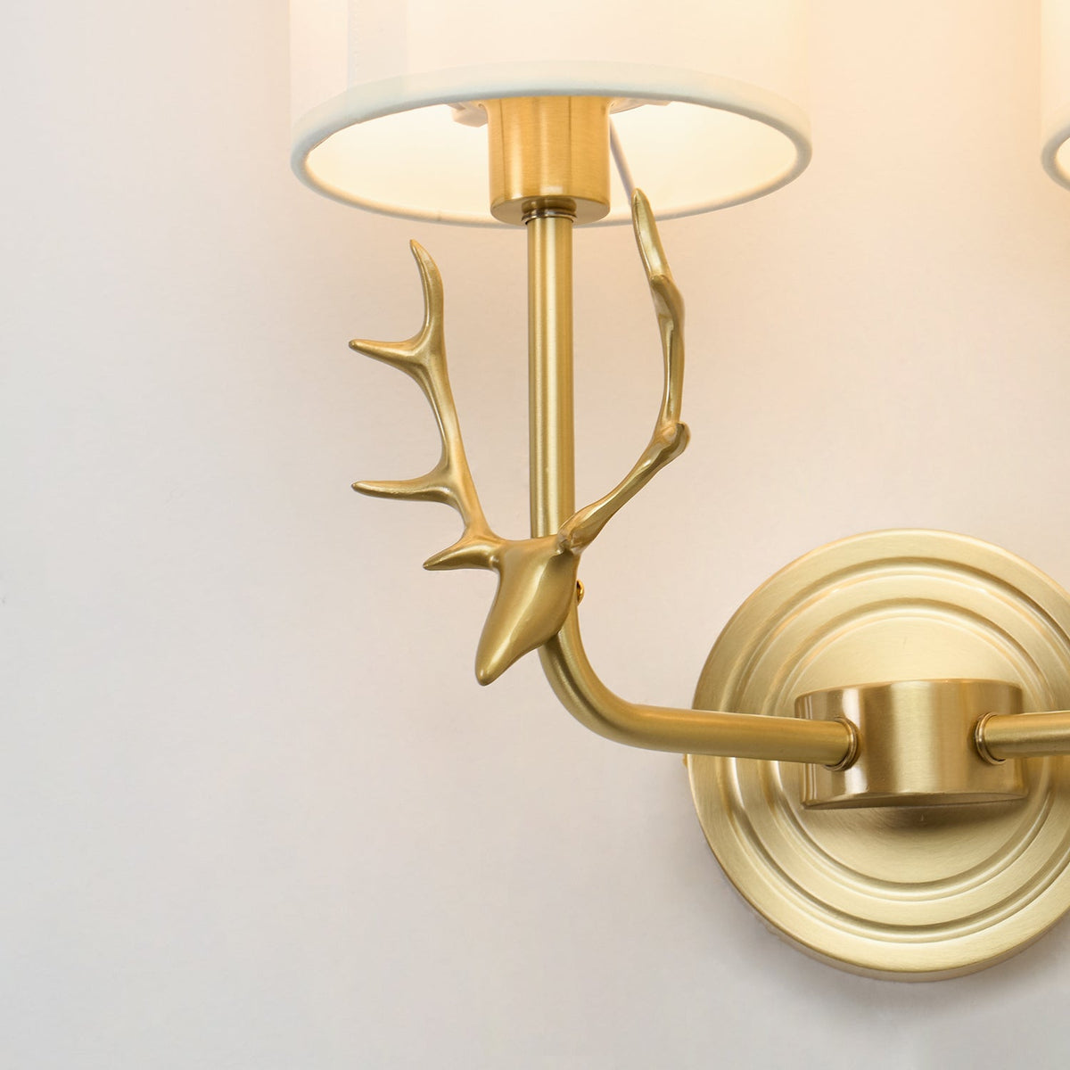 Brass Deer Head Wall Light Position 65