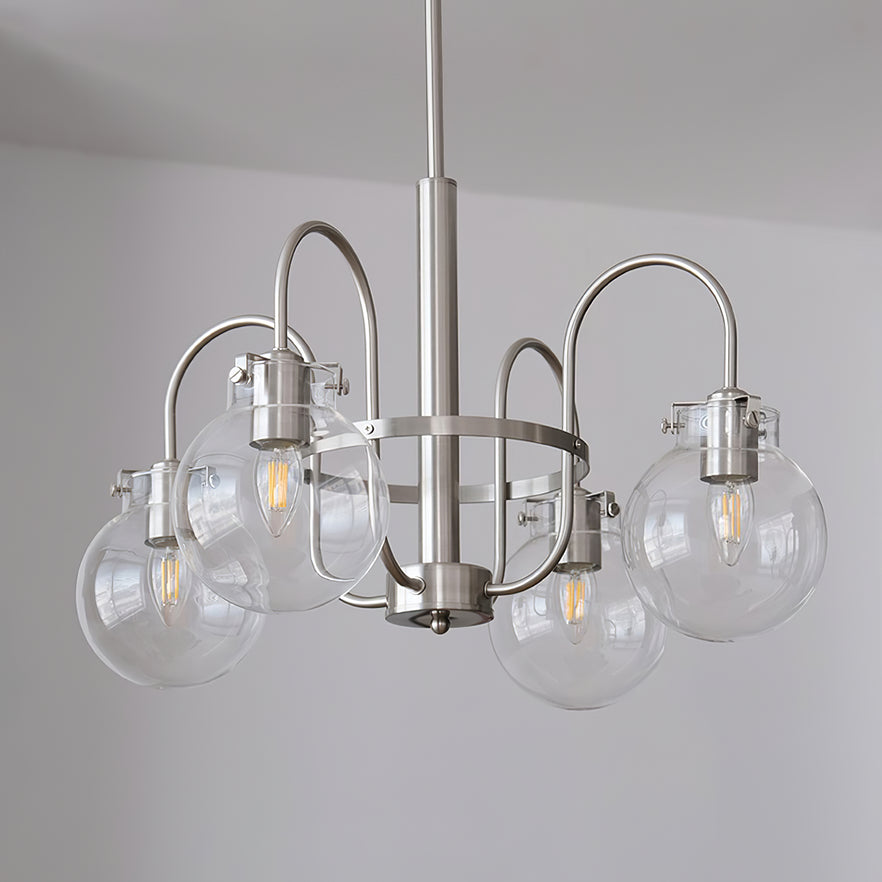 Crystal Accent Chandelier with Adjustable Arms