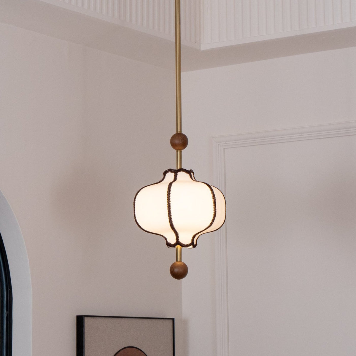Lantern Fabric Pendant Light Position 34