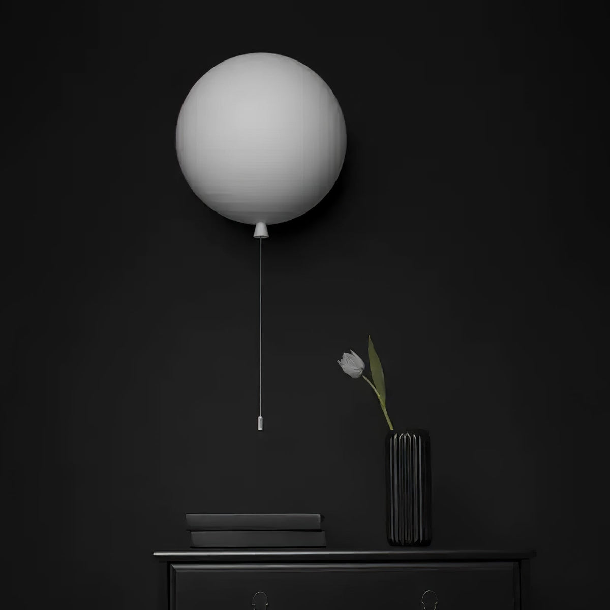 Balloon-Shaped Wall Sconce, Soft Ambient Light