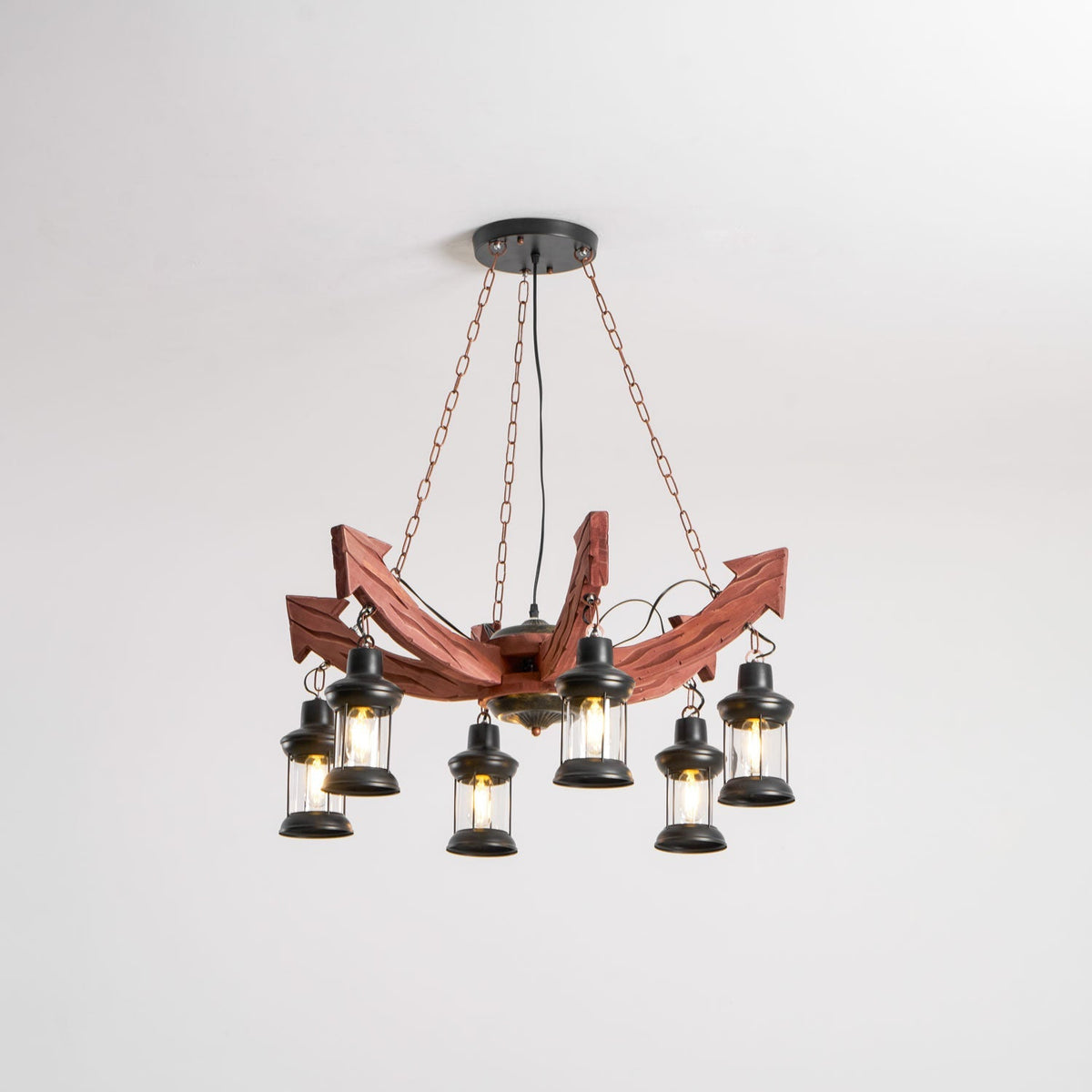 Nautical Industrial Style Wooden Chandelier Position 87