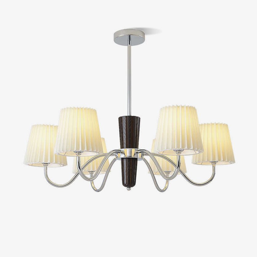 Plisse Chandelier with Adjustable Brightness