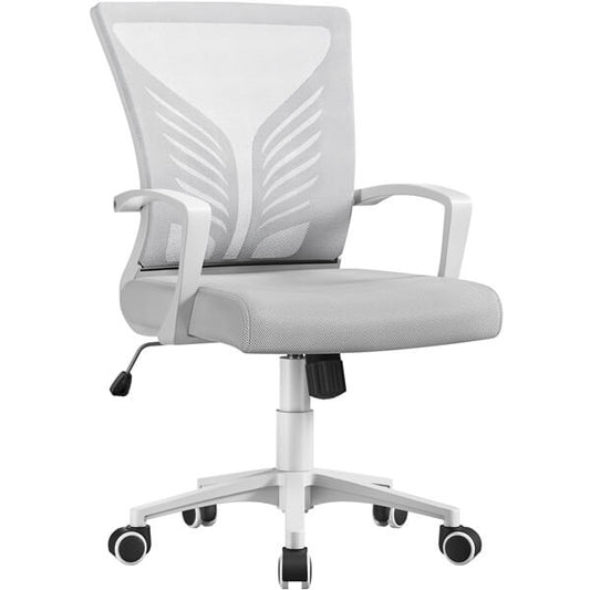 Mesh Office Chair with Butterfly Lumbar Support & Smooth Casters — side view