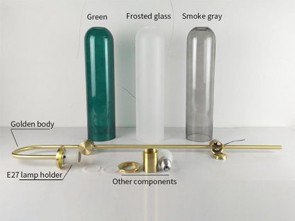 Sleek Glass Wall Lamp, 7 Glass Colors