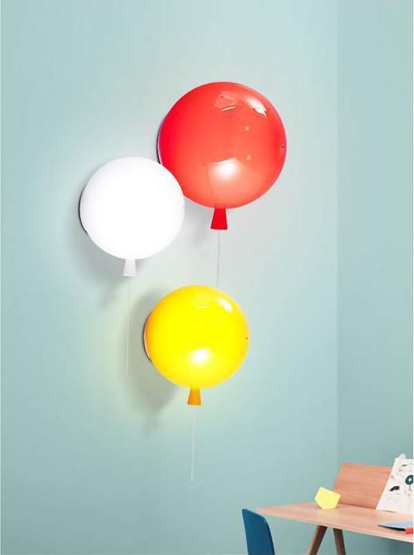Balloon-Shaped Wall Sconce, Soft Ambient Light
