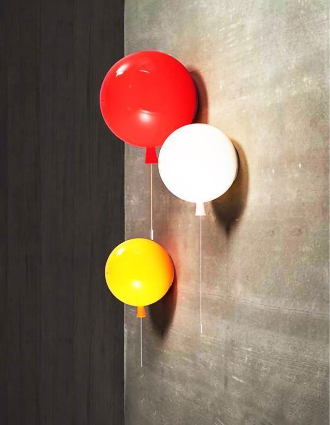 Balloon-Shaped Wall Sconce, Soft Ambient Light