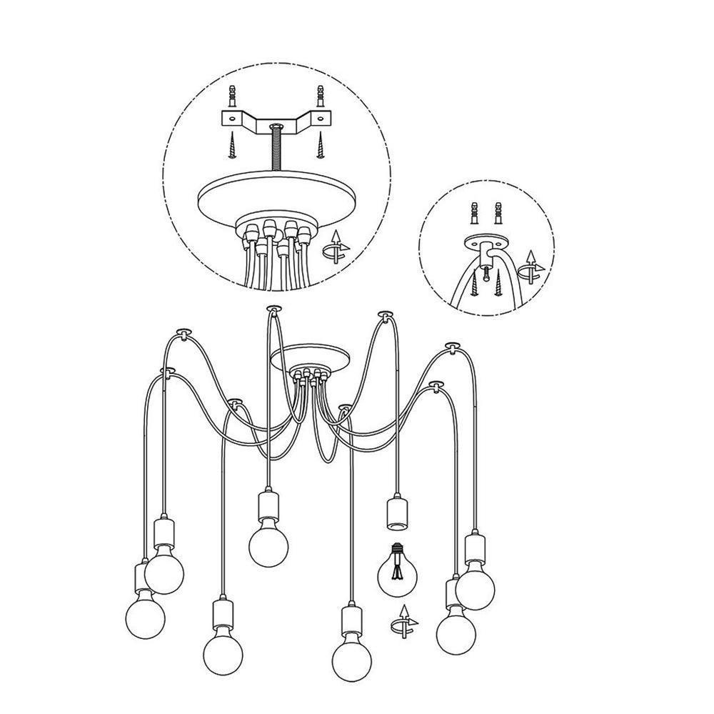 Spider Ceiling Chandelier Position 10