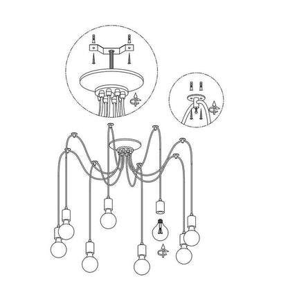 Spider Ceiling Chandelier Position 10