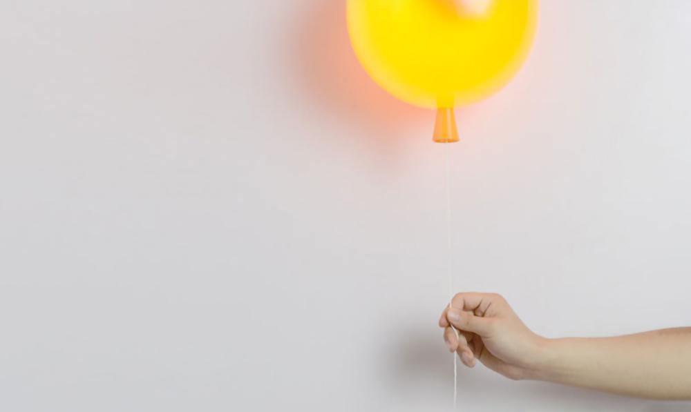 Balloon-Shaped Wall Sconce, Soft Ambient Light