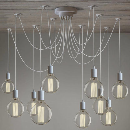 Spider Ceiling Chandelier with Adjustable Arms, LED Compatible — alternate angle