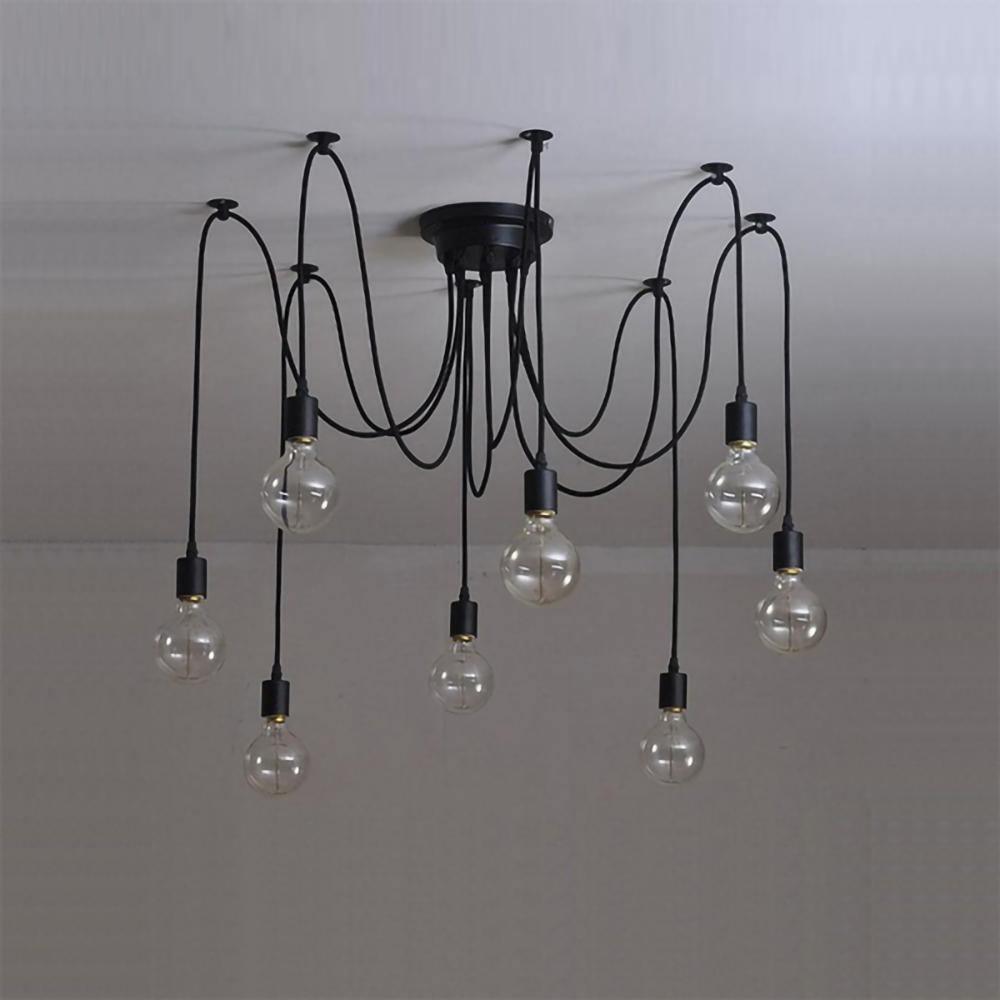 Spider Ceiling Chandelier with Adjustable Arms, LED Compatible — detail view