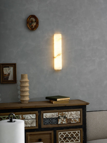 Alabaster Wall Light with Adjustable Brightness