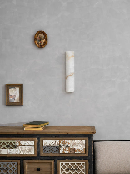 Alabaster Wall Light with Adjustable Brightness