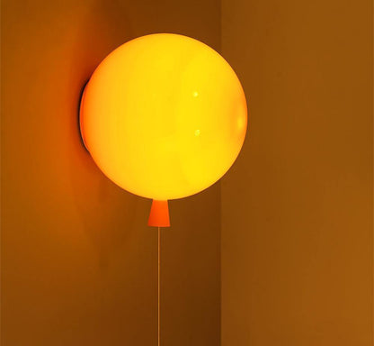 Balloon-Shaped Wall Sconce, Soft Ambient Light