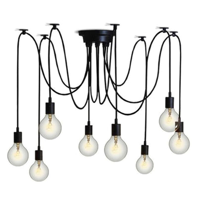 Spider Ceiling Chandelier with Adjustable Arms, LED Compatible — front view