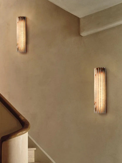 Alabaster Wall Light with Adjustable Brightness