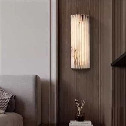 Alabaster Wall Light with Adjustable Brightness