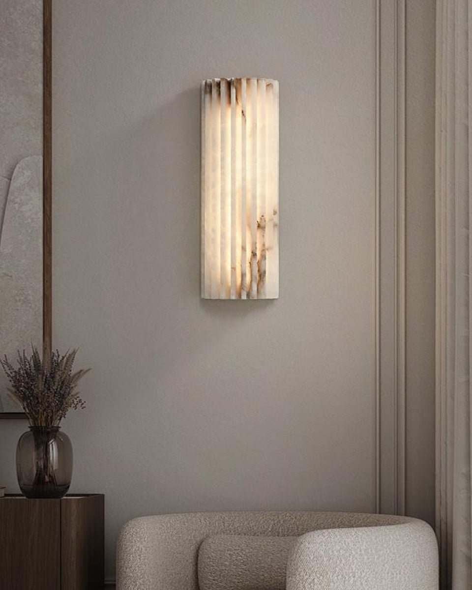 Alabaster Wall Light with Adjustable Brightness