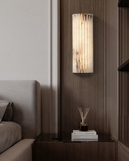 Alabaster Wall Light with Adjustable Brightness