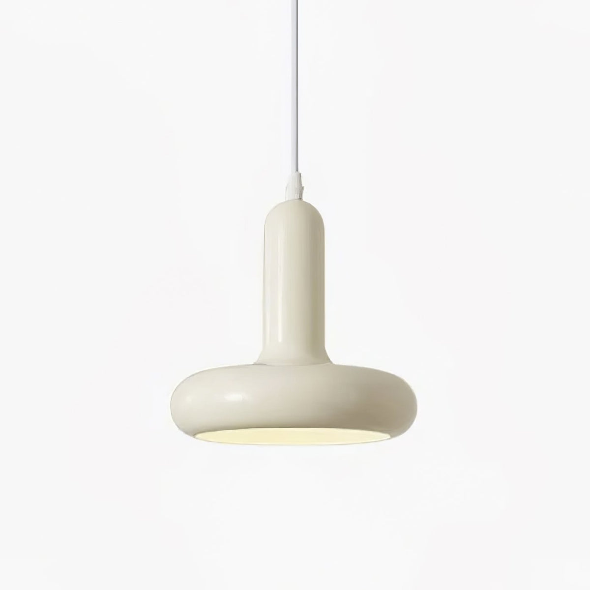 Modern Puck Pendant Light, Energy-Efficient LED — front view