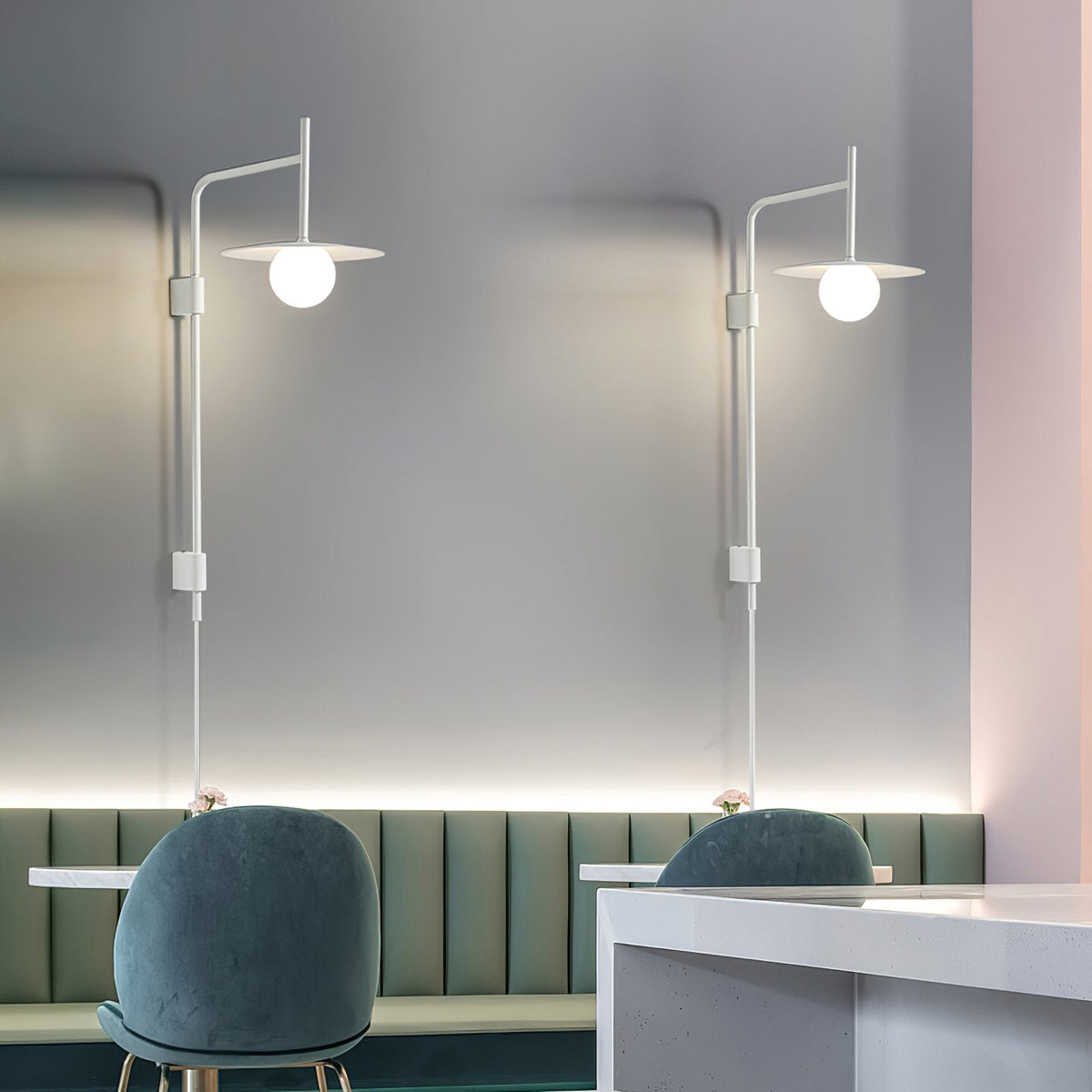 Swing Arm Wall Lamp with Plug-In Design