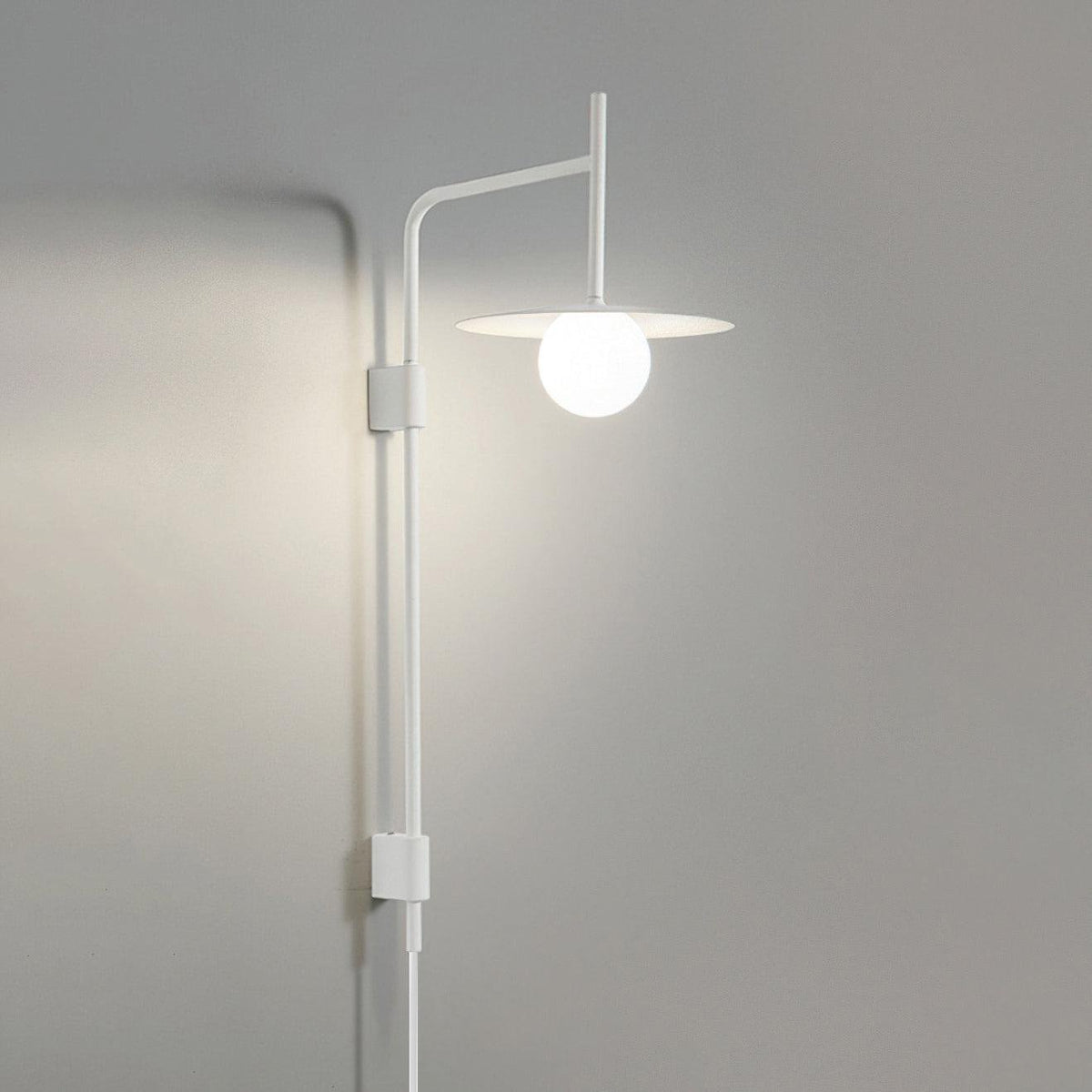 Swing Arm Wall Lamp with Plug-In Design — front view