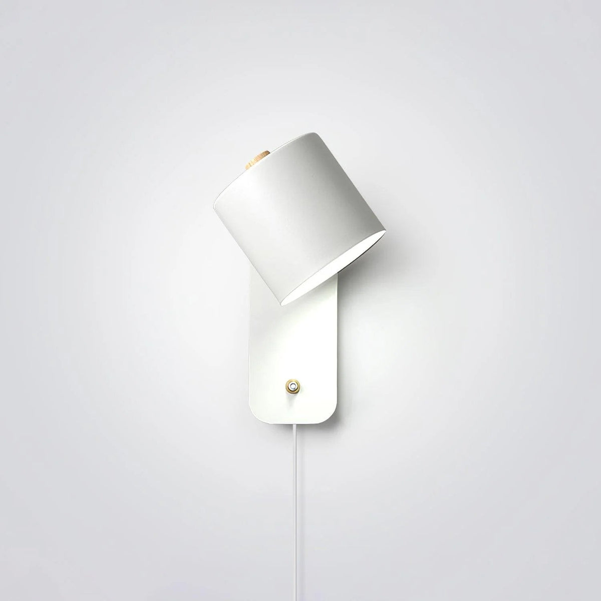 Rotatable Cylinder Plug-In Wall Lamp — front view