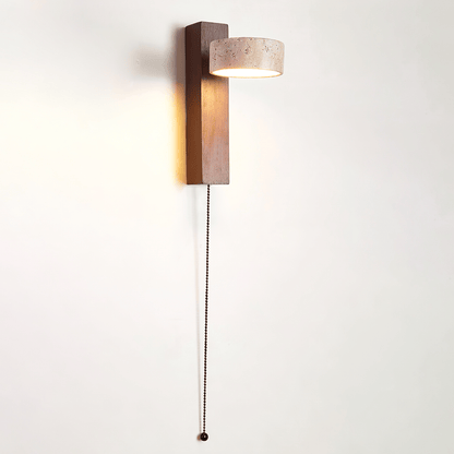 Travertine Beam Wall Lamp, Adjustable LED — side view
