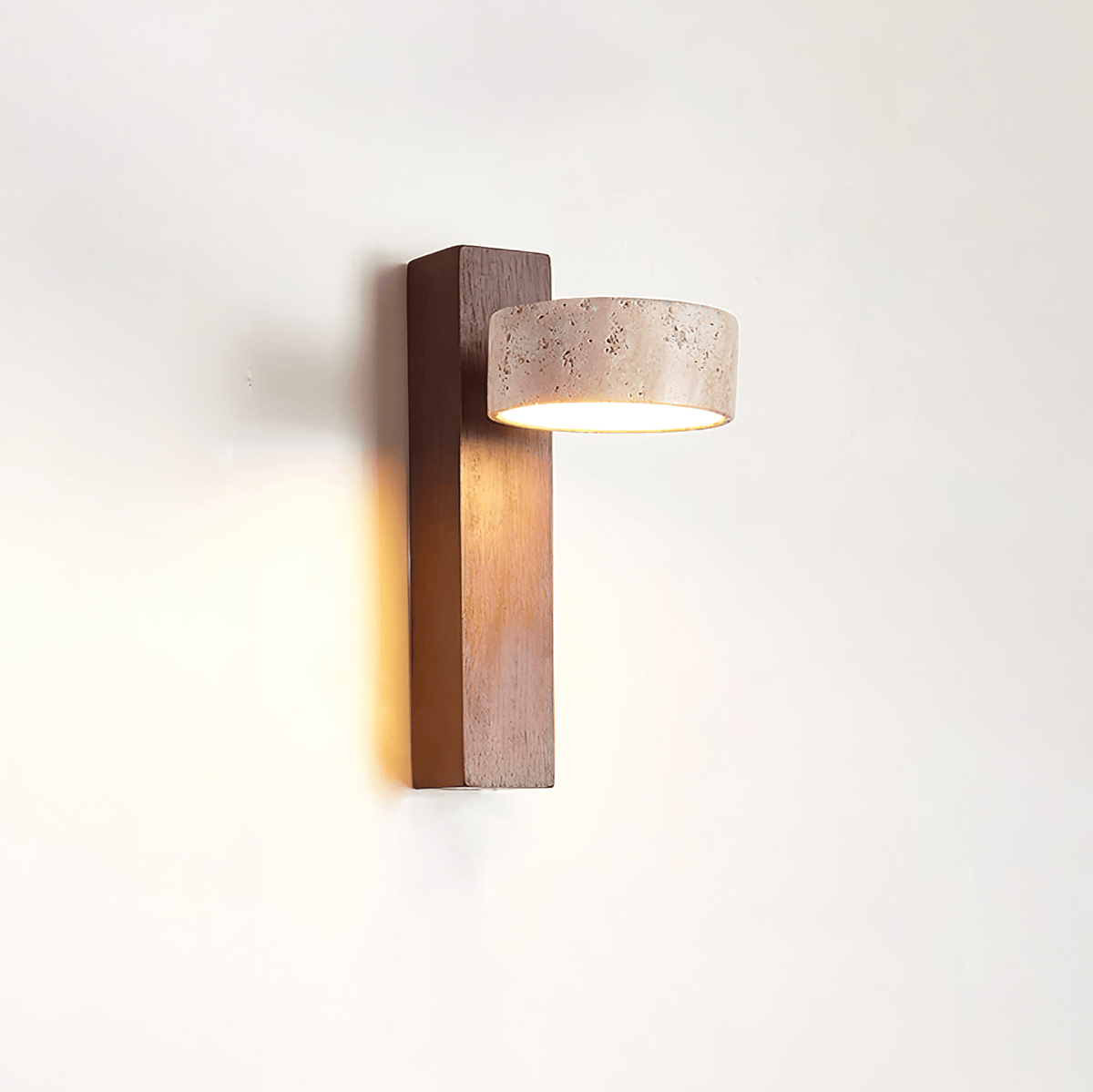 Travertine Beam Wall Lamp, Adjustable LED — front view