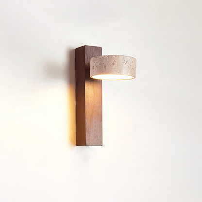 Travertine Beam Wall Lamp, Adjustable LED — front view
