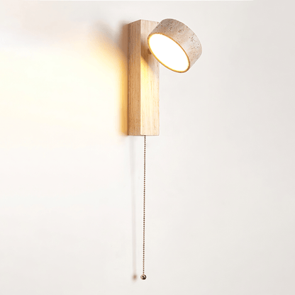 Travertine Beam Wall Lamp, Adjustable LED — alternate angle