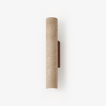 Travertine Column Wall Lamp, Adjustable LED — detail view