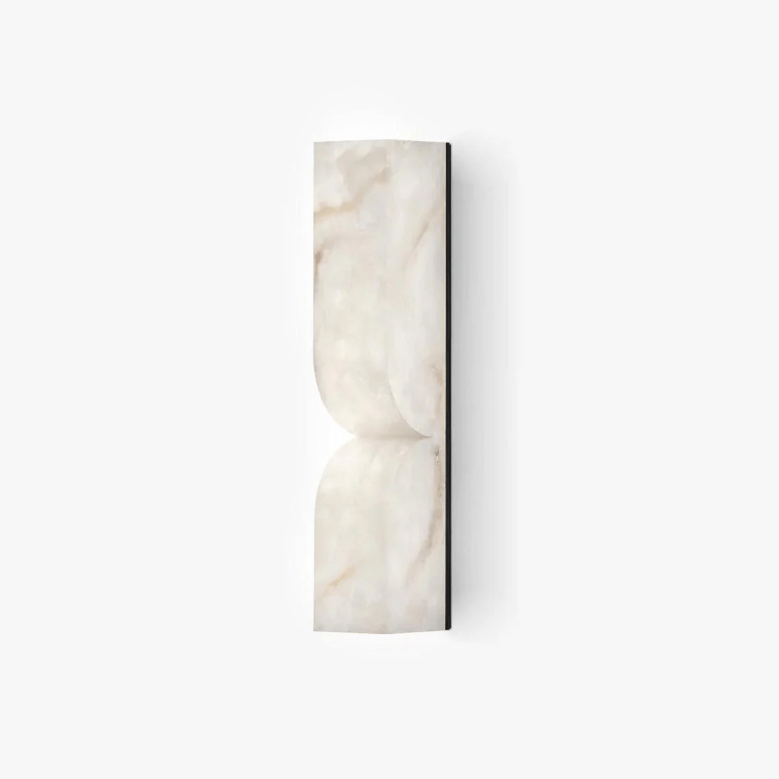 Alabaster Wall Sconce with Adjustable Light Direction — side view