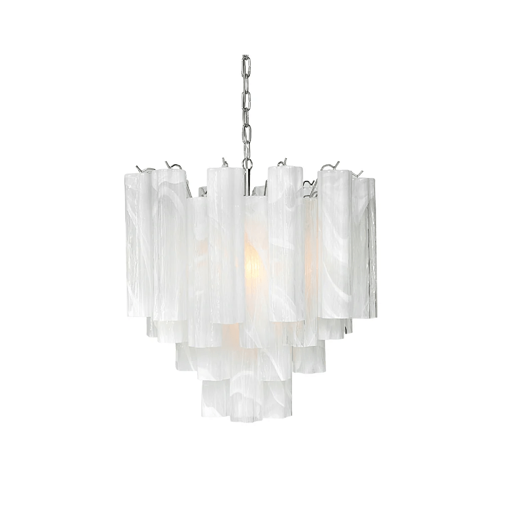 Frosted Glass Tubes Chandelier, Modern Design