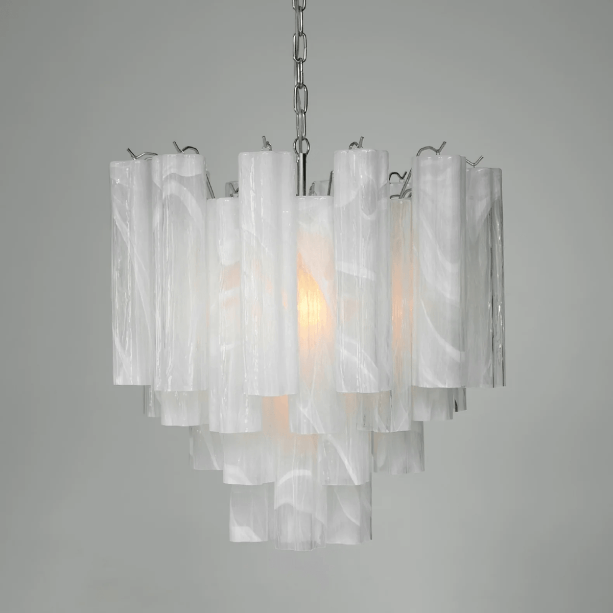 Frosted Glass Tubes Chandelier, Modern Design