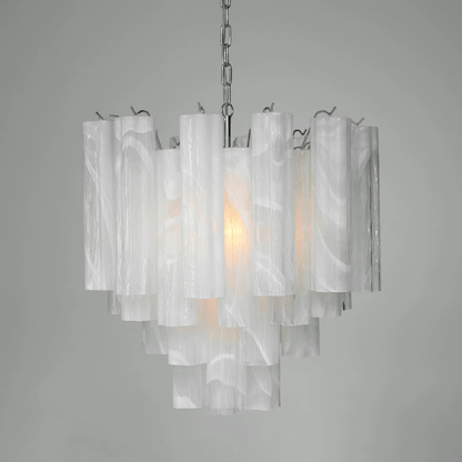 Frosted Glass Tubes Chandelier, Modern Design