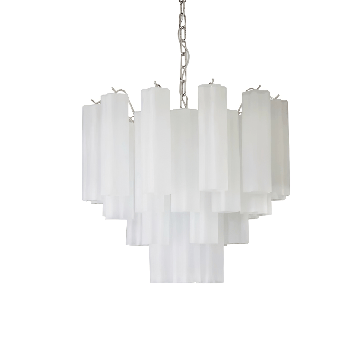 Frosted Glass Tubes Chandelier, Modern Design