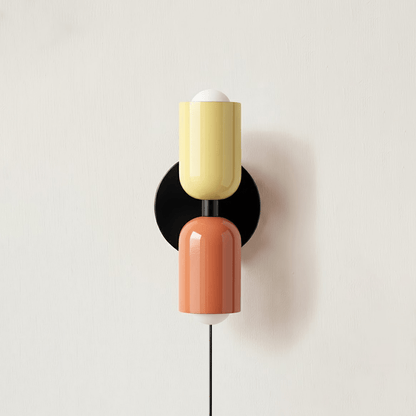 Double Plug-In Wall Lamp, Vibrant Color Options