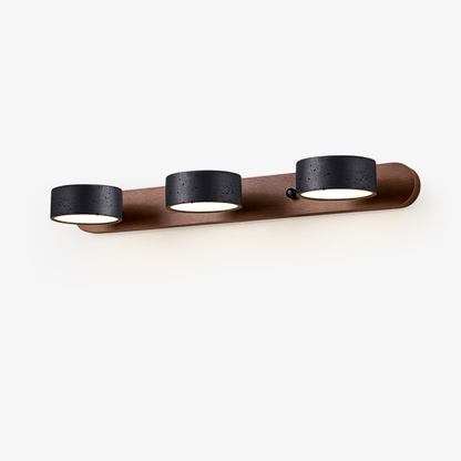 Black Travertine Wall Light, Multi-Light Design — alternate angle