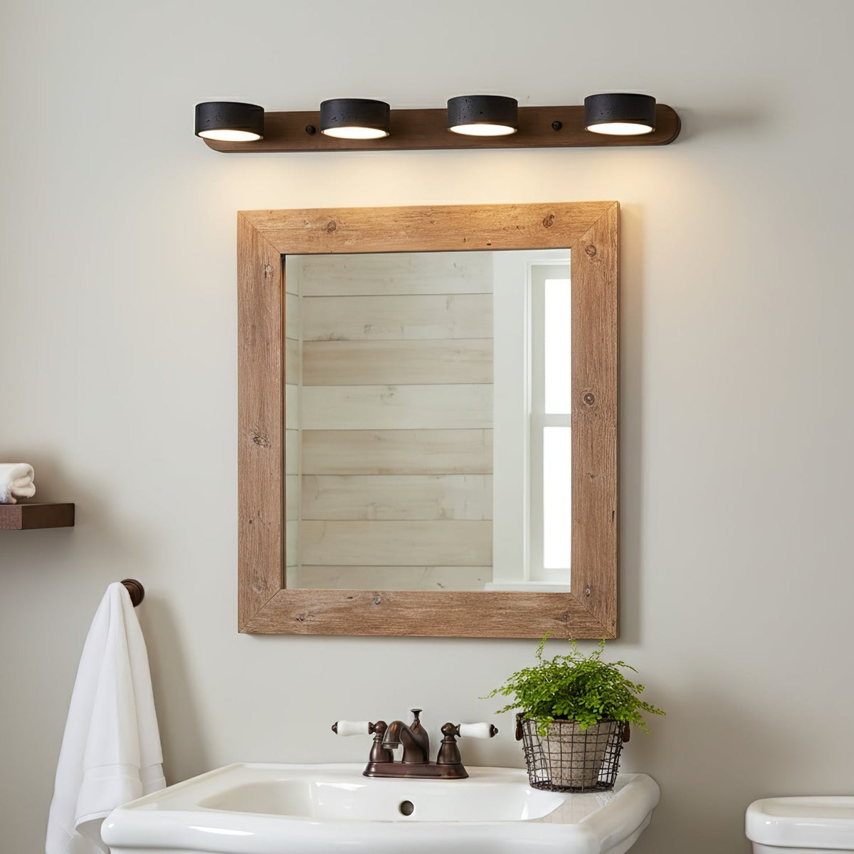 Black Travertine Wall Light, Multi-Light Design — front view