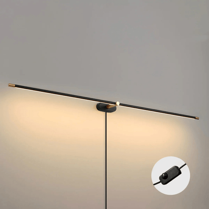 Minimalist Linear Wall Lamp, Dimmable LED — alternate angle
