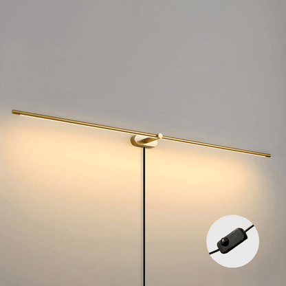 Minimalist Linear Wall Lamp, Dimmable LED — side view