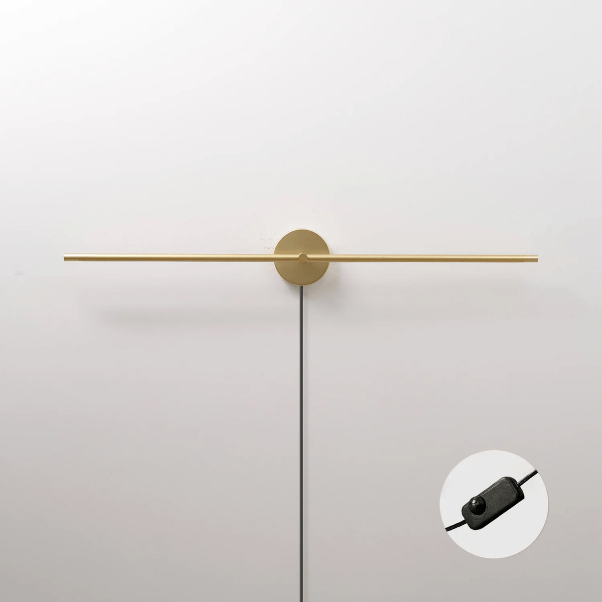 Minimalist Linear LED Wall Lamp, Dimmable — side view