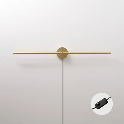 Minimalist Linear LED Wall Lamp, Dimmable — side view