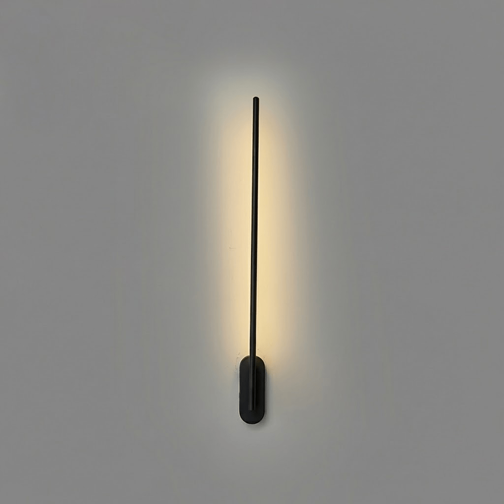 Stick-Shaped Metal Wall Sconce, Dimmable LED — detail view