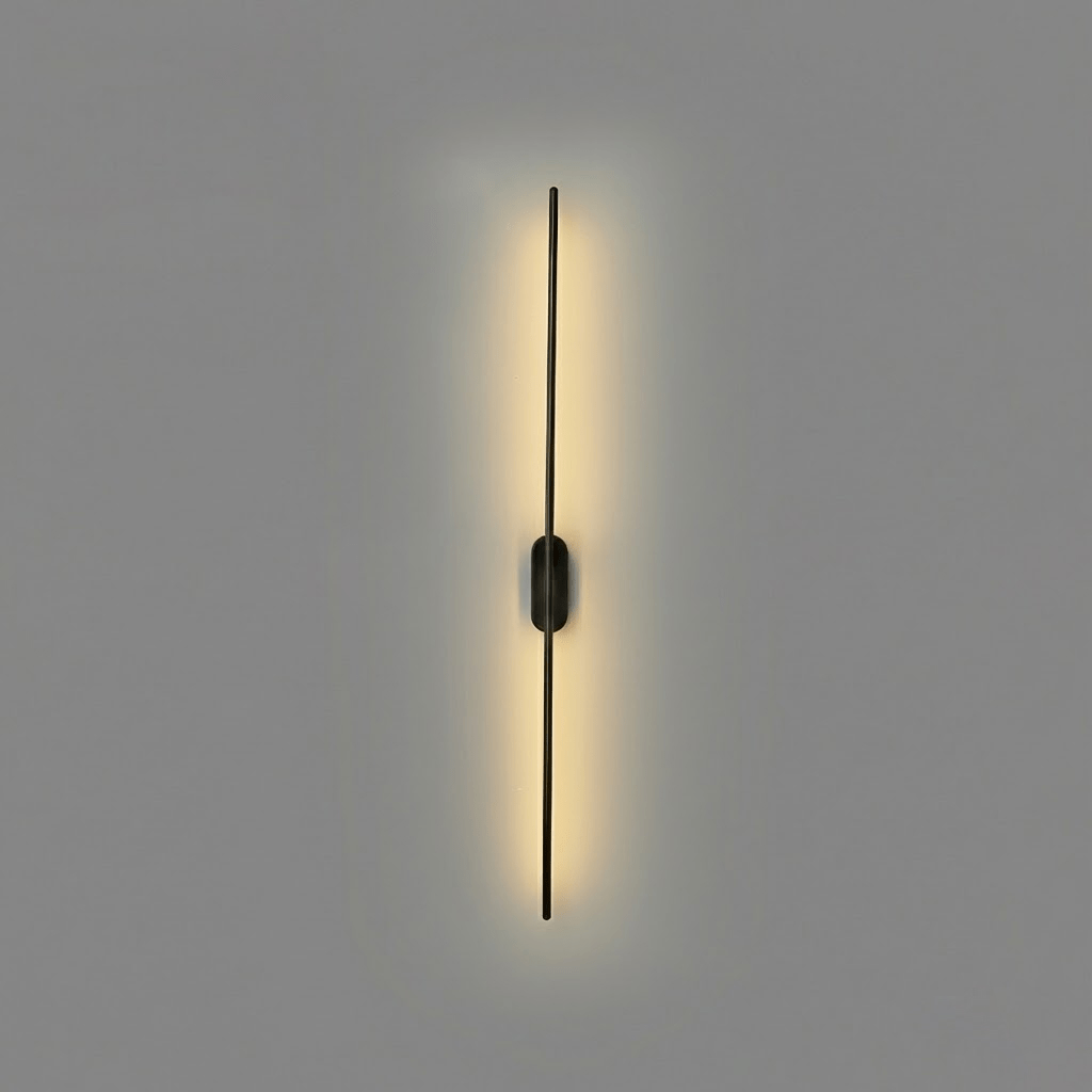 Stick-Shaped Metal Wall Sconce, Dimmable LED — front view