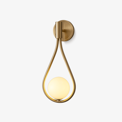 Brass Vanity Wall Lamp - Adjustable Arm, Soft Warm Light — front view