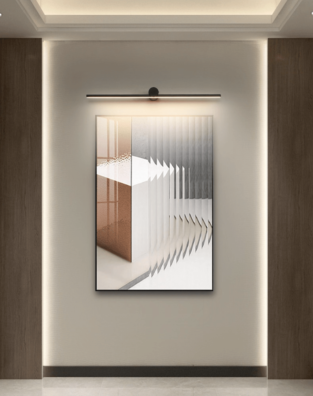 Rechargeable Linear Wall Lamp, Wireless Design