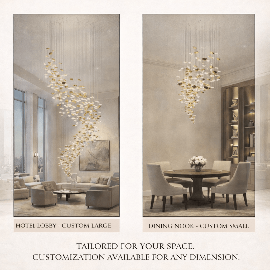 Whispering Kerchiefs Chandelier with Adjustable Height — detail view
